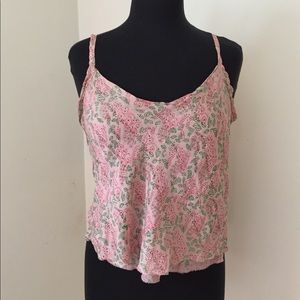 Floral chiffon tank